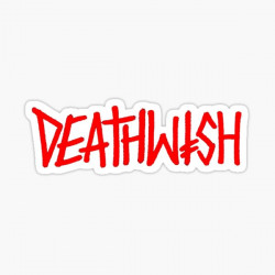 DEATHWISH Letter Logo Sticker