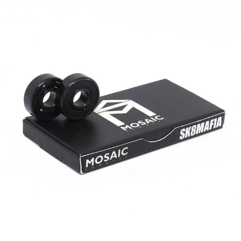 Super 1 Abec 7 Black x8 Sk8Mafia X Mosaic Bearings