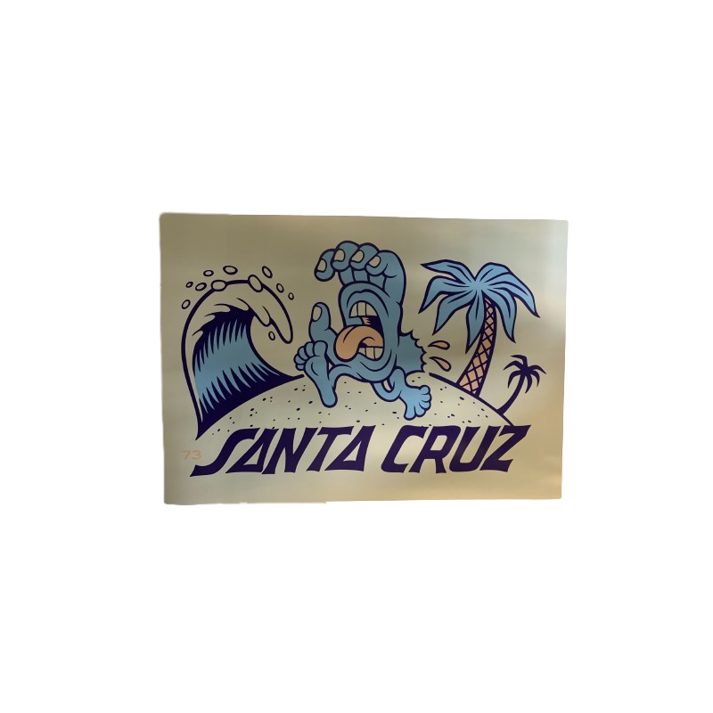 SANTA CRUZ Beach Bum Hand Poster