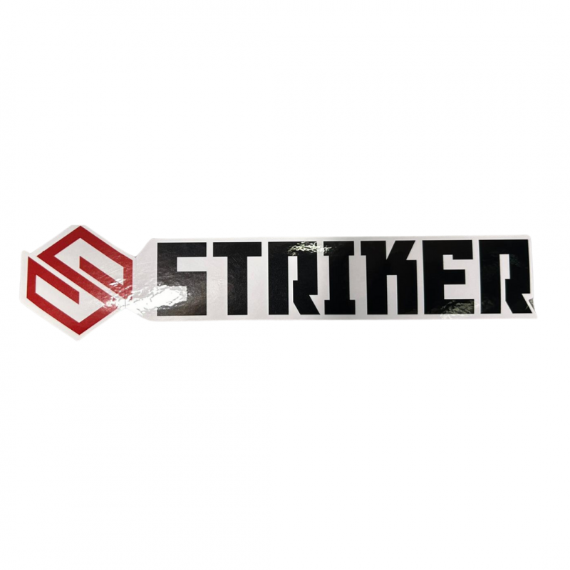 Sticker logo étendu STRIKER blanc