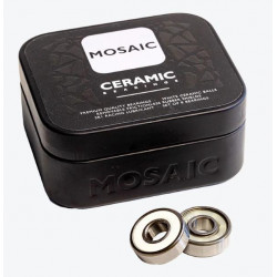 Mosaic Ceramic Silver White Bearings – High-Performance Ceramic Bearings for Skateboards