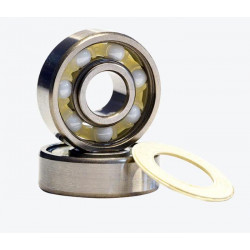 Mosaic Ceramic Silver White Bearings – High-Performance Ceramic Bearings for Skateboards