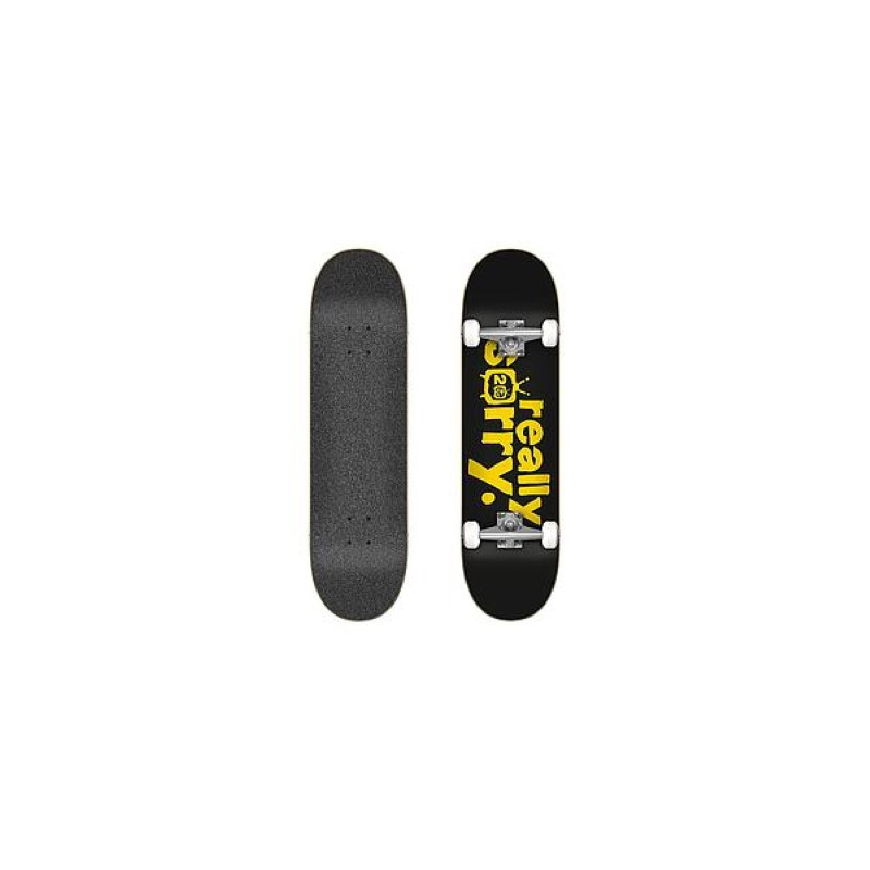 Scribble Logo Black 8.25"x31.85" FLIP Skateboard really sorry