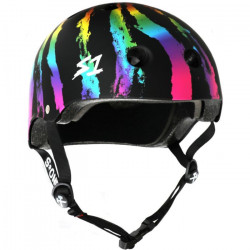 S-ONE helmet LIFER Black Matte rainbow swirl