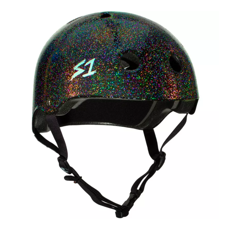 Casque S-ONE mega Lifer noir brillant pailleté